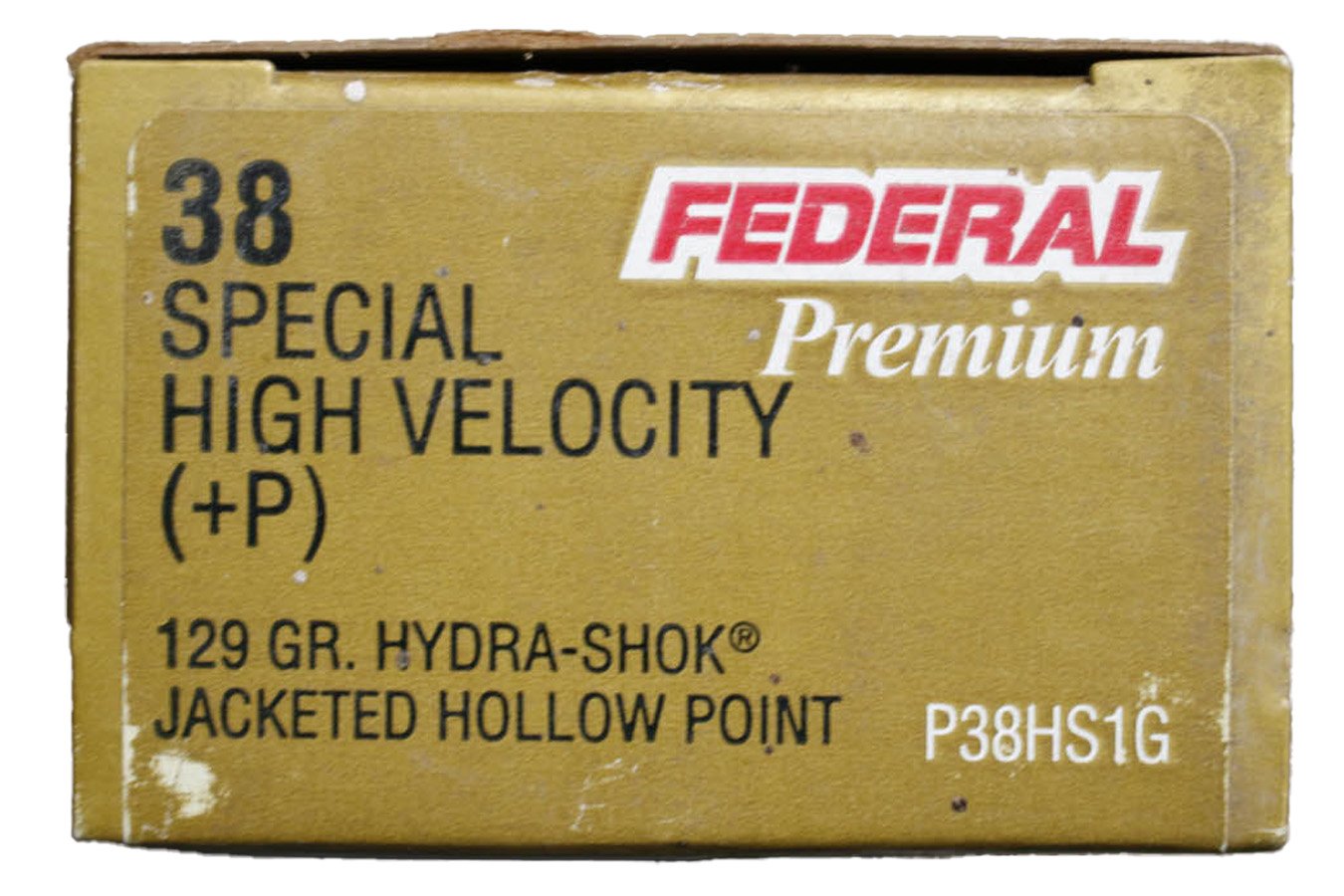 FEDERAL AMMUNITION 38 Special +P 129 GR Hydra Shok JHP Police Trade Ammo 50/Box